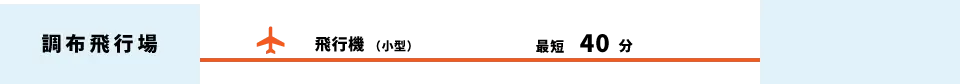 調布飛行場から新島へ、飛行機（小型）で最短40分。