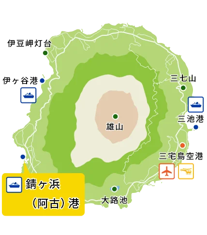 三宅島 錆ヶ浜（阿古）港